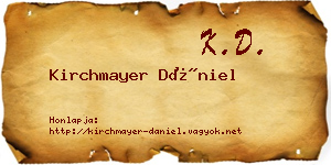 Kirchmayer Dániel névjegykártya
